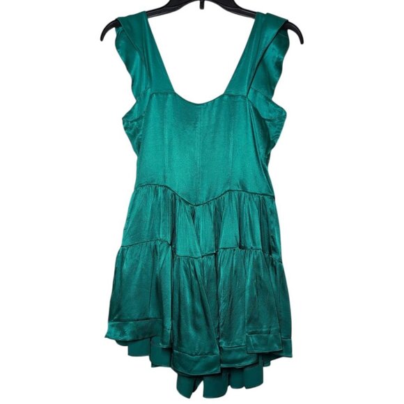 Vanessa Mooney Romper Dress Womens Small The Elisabeth Coquette Milkmaid - Picture 3 of 9